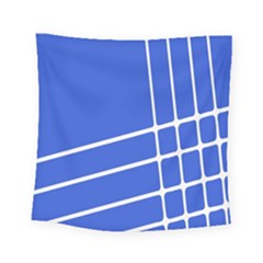 Line Stripes Blue Square Tapestry (small) by Mariart