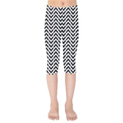 Funky Chevron Stripes Triangles Kids  Capri Leggings 