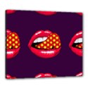 Lip Vector Hipster Example Image Star Sexy Purple Red Canvas 24  x 20  View1