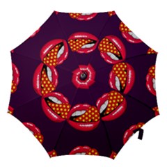 Lip Vector Hipster Example Image Star Sexy Purple Red Hook Handle Umbrellas (medium)