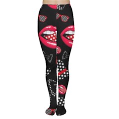 Lip Hat Vector Hipster Example Image Star Sexy Black Red Women s Tights by Mariart