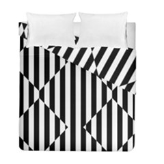 Optical Illusion Inverted Diamonds Duvet Cover Double Side (full/ Double Size) by Mariart