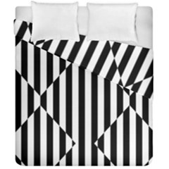 Optical Illusion Inverted Diamonds Duvet Cover Double Side (california King Size) by Mariart