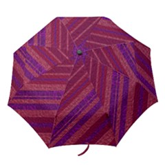 Maroon Striped Texture Folding Umbrellas by Mariart