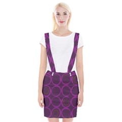 Original Circle Purple Brown Braces Suspender Skirt by Mariart