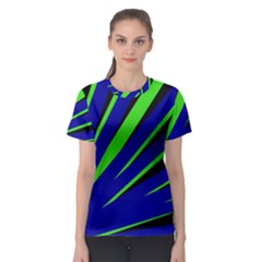 Rays Light Chevron Blue Green Black Women s Sport Mesh Tee