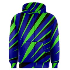 Rays Light Chevron Blue Green Black Men s Zipper Hoodie by Mariart