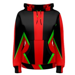 Rays Light Chevron Green Red Black Women s Pullover Hoodie by Mariart