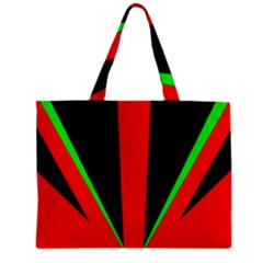 Rays Light Chevron Green Red Black Zipper Mini Tote Bag by Mariart