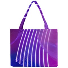 Rays Light Chevron Blue Purple Line Light Mini Tote Bag by Mariart