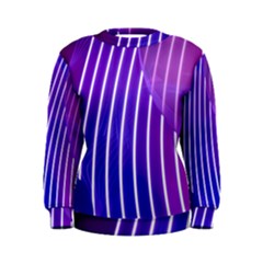 Rays Light Chevron Blue Purple Line Light Women s Sweatshirt