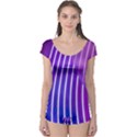 Rays Light Chevron Blue Purple Line Light Boyleg Leotard  View1