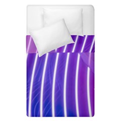 Rays Light Chevron Blue Purple Line Light Duvet Cover Double Side (single Size) by Mariart