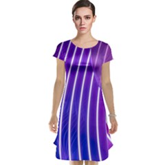 Rays Light Chevron Blue Purple Line Light Cap Sleeve Nightdress