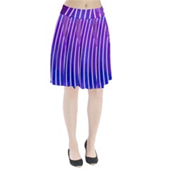 Rays Light Chevron Blue Purple Line Light Pleated Skirt