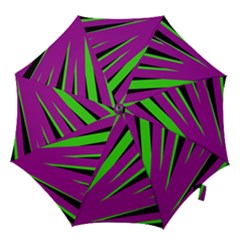 Rays Light Chevron Purple Green Black Hook Handle Umbrellas (medium) by Mariart