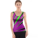 Rays Light Chevron Purple Green Black Tank Top View1