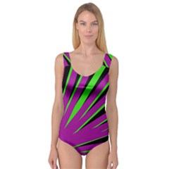 Rays Light Chevron Purple Green Black Princess Tank Leotard 