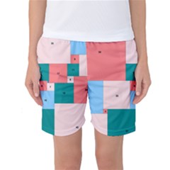 Simple Perfect Squares Squares Order Women s Basketball Shorts by Mariart