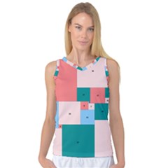 Simple Perfect Squares Squares Order Women s Basketball Tank Top by Mariart