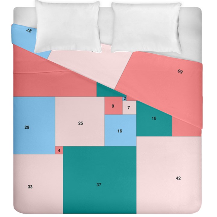 Simple Perfect Squares Squares Order Duvet Cover Double Side (King Size)