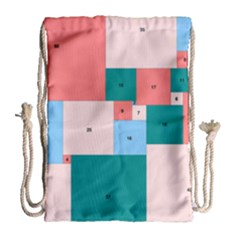 Simple Perfect Squares Squares Order Drawstring Bag (large) by Mariart