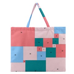 Simple Perfect Squares Squares Order Zipper Large Tote Bag by Mariart