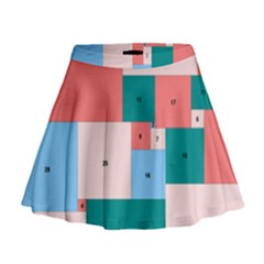 Simple Perfect Squares Squares Order Mini Flare Skirt