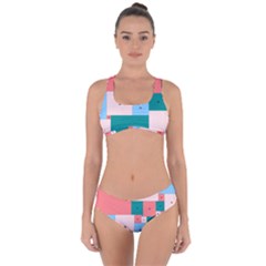 Simple Perfect Squares Squares Order Criss Cross Bikini Set by Mariart