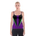 Rays Light Chevron Purple Green Black Line Spaghetti Strap Top View1