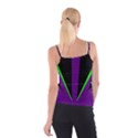 Rays Light Chevron Purple Green Black Line Spaghetti Strap Top View2