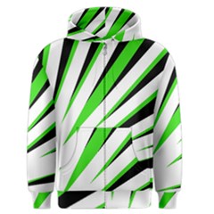 Rays Light Chevron White Green Black Men s Zipper Hoodie