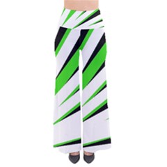 Rays Light Chevron White Green Black Pants by Mariart