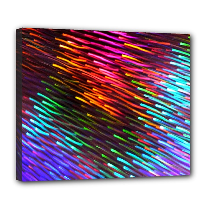 Rainbow Shake Light Line Deluxe Canvas 24  x 20  