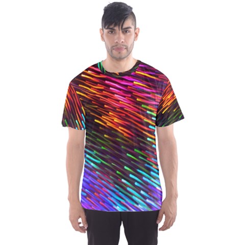 Rainbow Shake Light Line Men s Sports Mesh Tee by Mariart