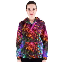 Rainbow Shake Light Line Women s Zipper Hoodie