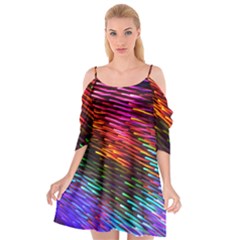 Rainbow Shake Light Line Cutout Spaghetti Strap Chiffon Dress by Mariart