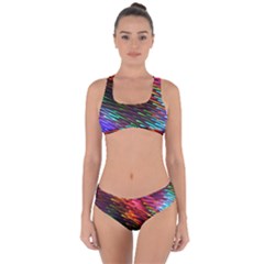 Rainbow Shake Light Line Criss Cross Bikini Set