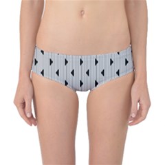 Stripes Line Triangles Vertical Black Classic Bikini Bottoms