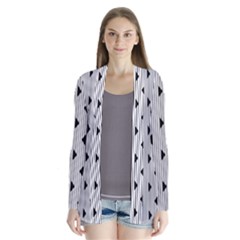 Stripes Line Triangles Vertical Black Cardigans by Mariart