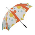 Stripes Dots Line Circle Vertical Yellow Red Blue Polka Straight Umbrellas View2