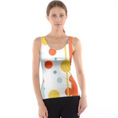 Stripes Dots Line Circle Vertical Yellow Red Blue Polka Tank Top