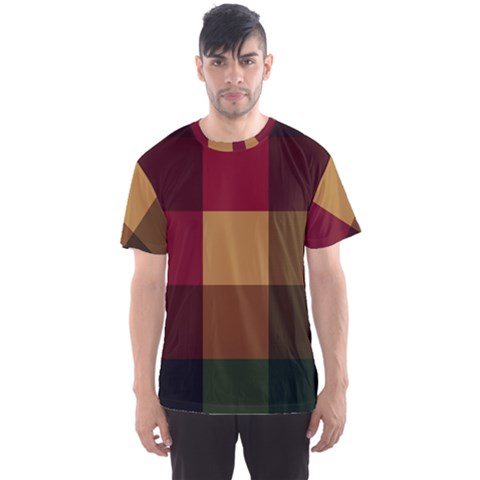 Stripes Plaid Color Men s Sports Mesh Tee by Mariart