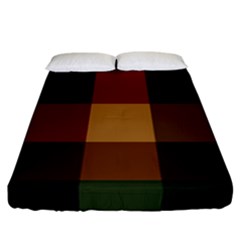 Stripes Plaid Color Fitted Sheet (california King Size)