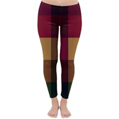 Stripes Plaid Color Classic Winter Leggings by Mariart