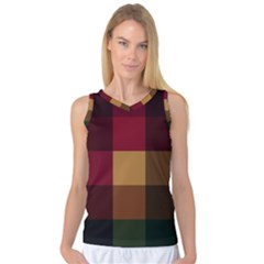 Stripes Plaid Color Women s Basketball Tank Top by Mariart