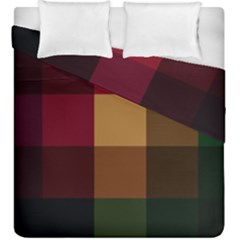 Stripes Plaid Color Duvet Cover Double Side (king Size)