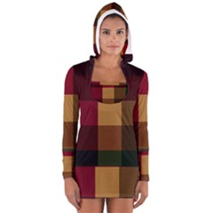 Stripes Plaid Color Women s Long Sleeve Hooded T-shirt