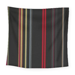 Stripes Line Black Red Square Tapestry (large) by Mariart