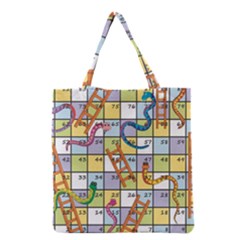 Snakes Ladders Game Board Grocery Tote Bag by Mariart